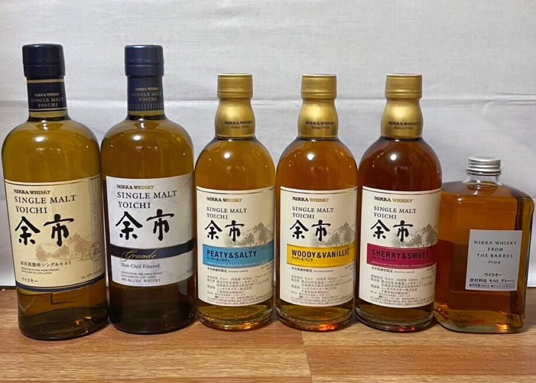 ニッカ 余市&余市グランデ& 余市蒸溜所限定品&フロムザバレル 6本