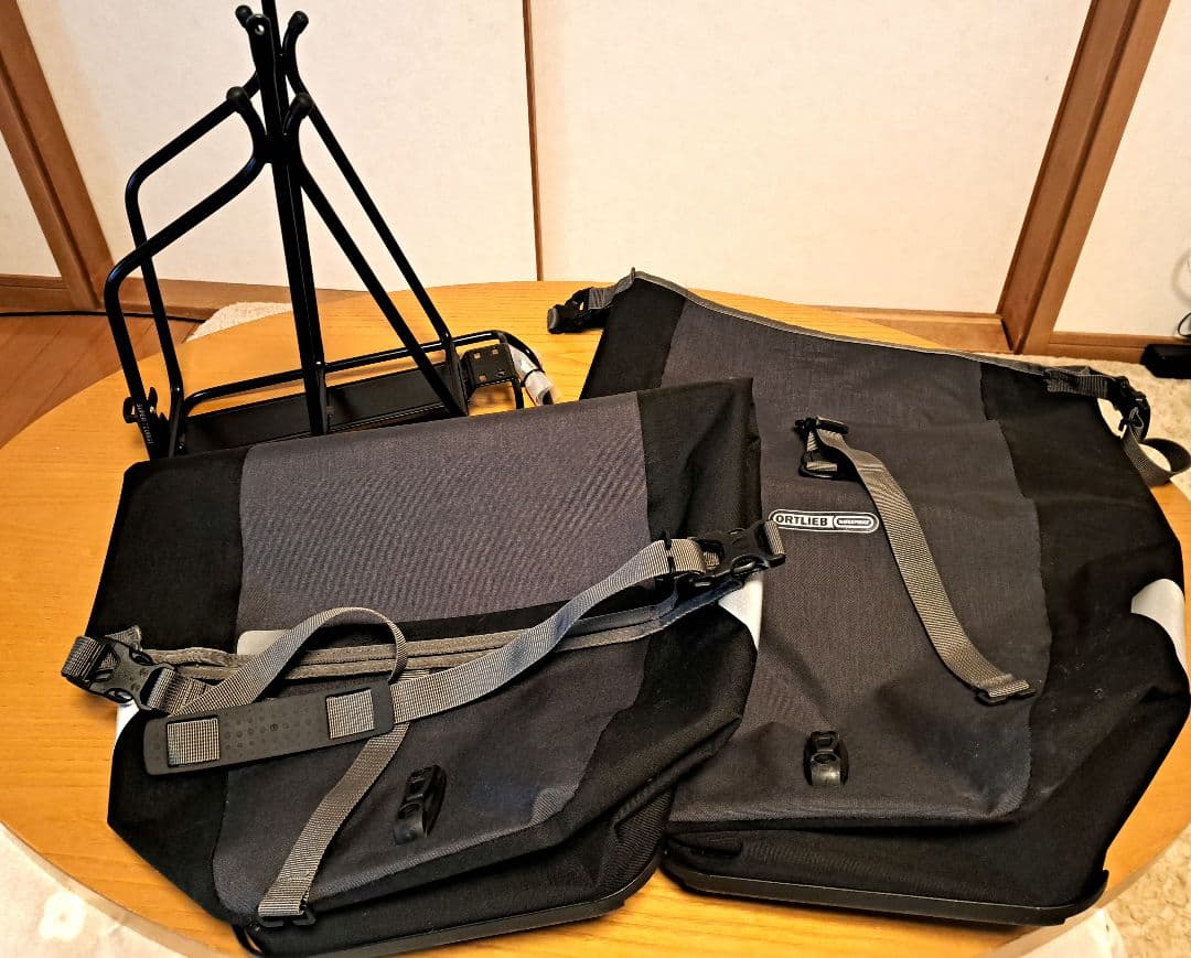 自転車用　リアキャリアパニアセット