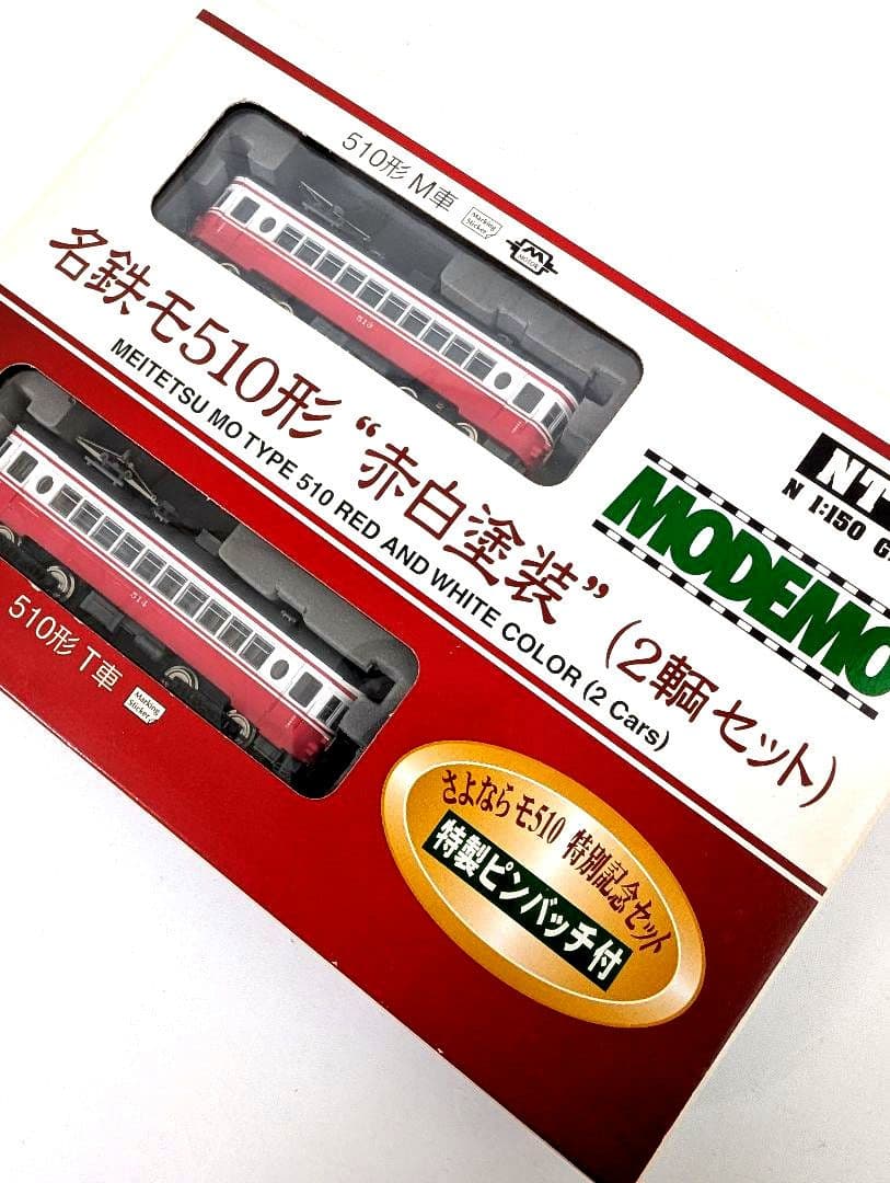 MODEMO　名鉄モ510形　“赤白塗装”　NT46　特別記念セット　ピンバッチ