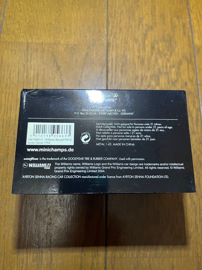 ミニチャンプス　1/43 ウィリアムズ FW16 A.セナ ロスマンズ仕様