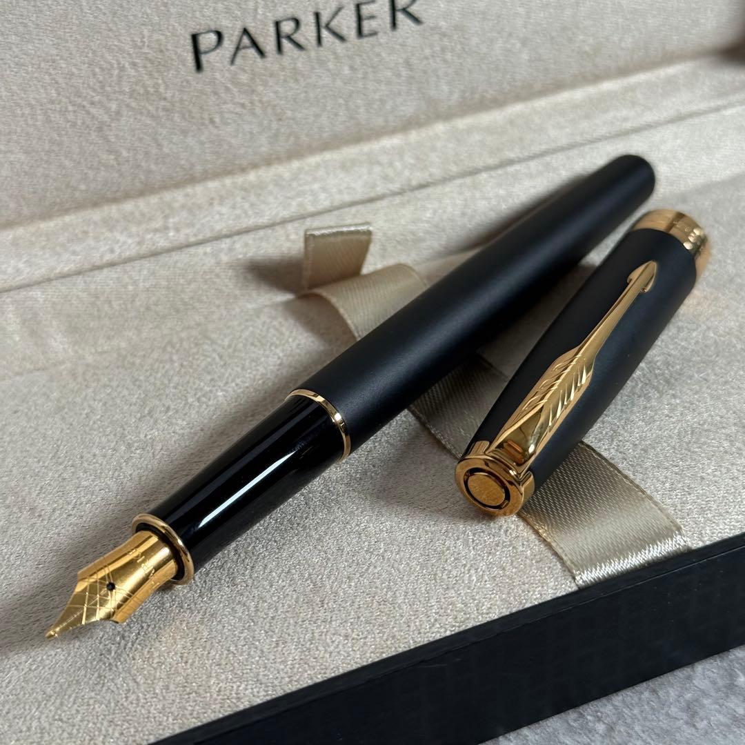 【未使用】パーカー ソネット 万年筆＆ボールペン セット マットブラックGT