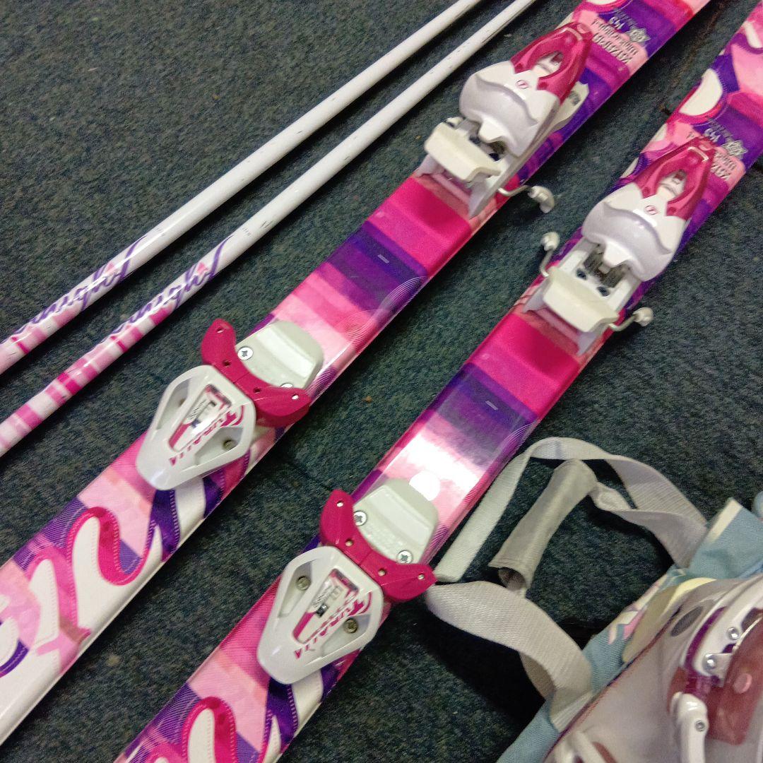 145cmカザマ…メンテナス済 靴24-24,5cmストック付