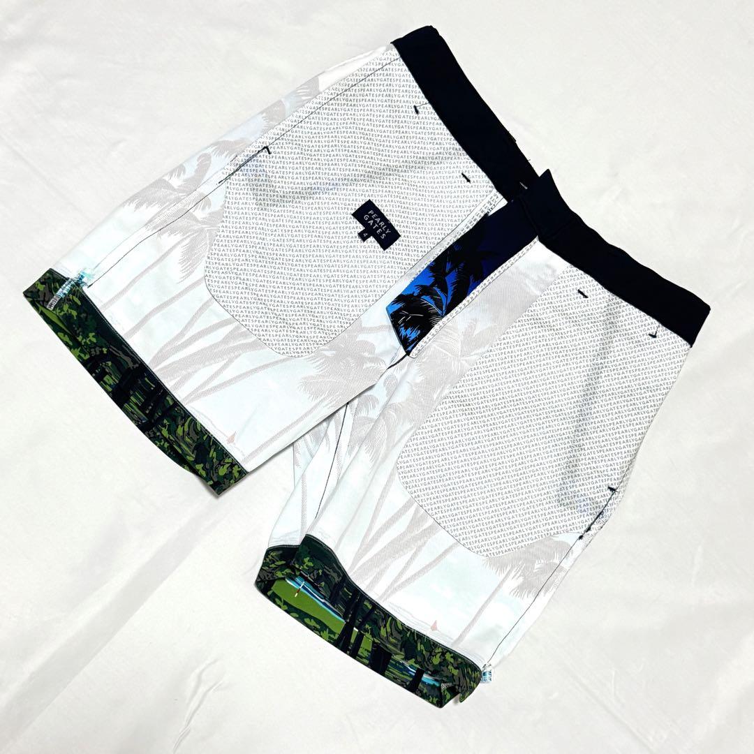 新品タグ付 パーリーゲイツ ゴルフパンツ 南国パーム柄 夏映え人気デザイン　4