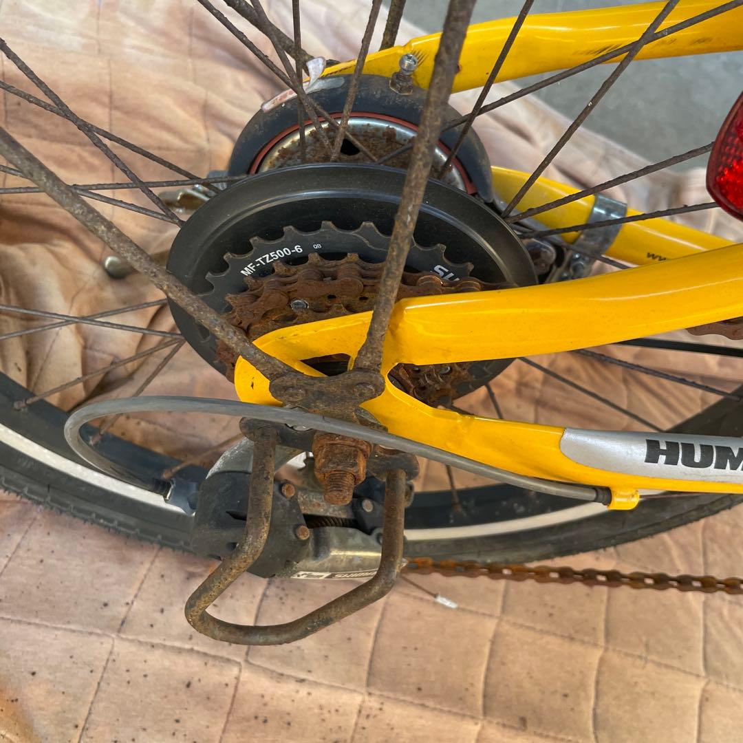 【ジャンク品】ハマー　折りたたみ自転車　イエロー　黄色