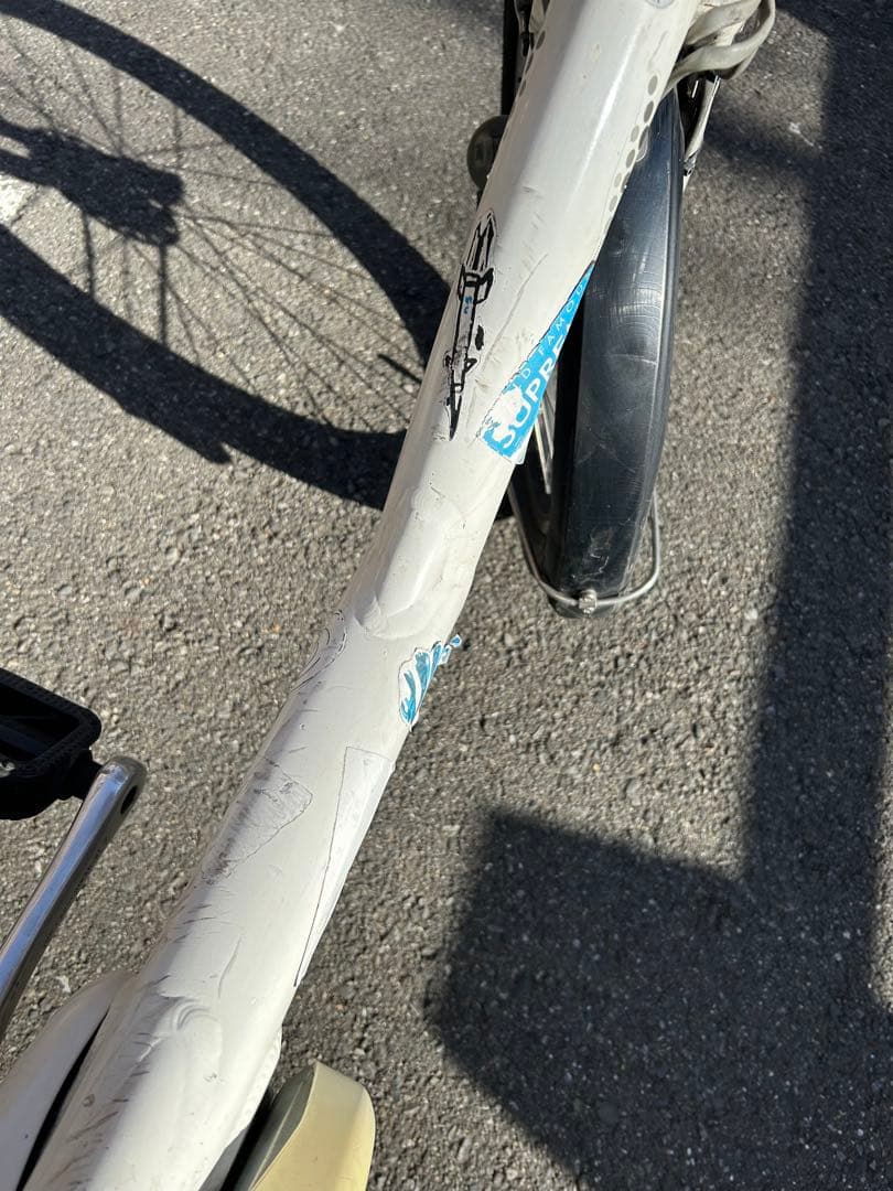 子供乗せ自転車ブリヂストン2人乗り20インチ 白　内装3段変速