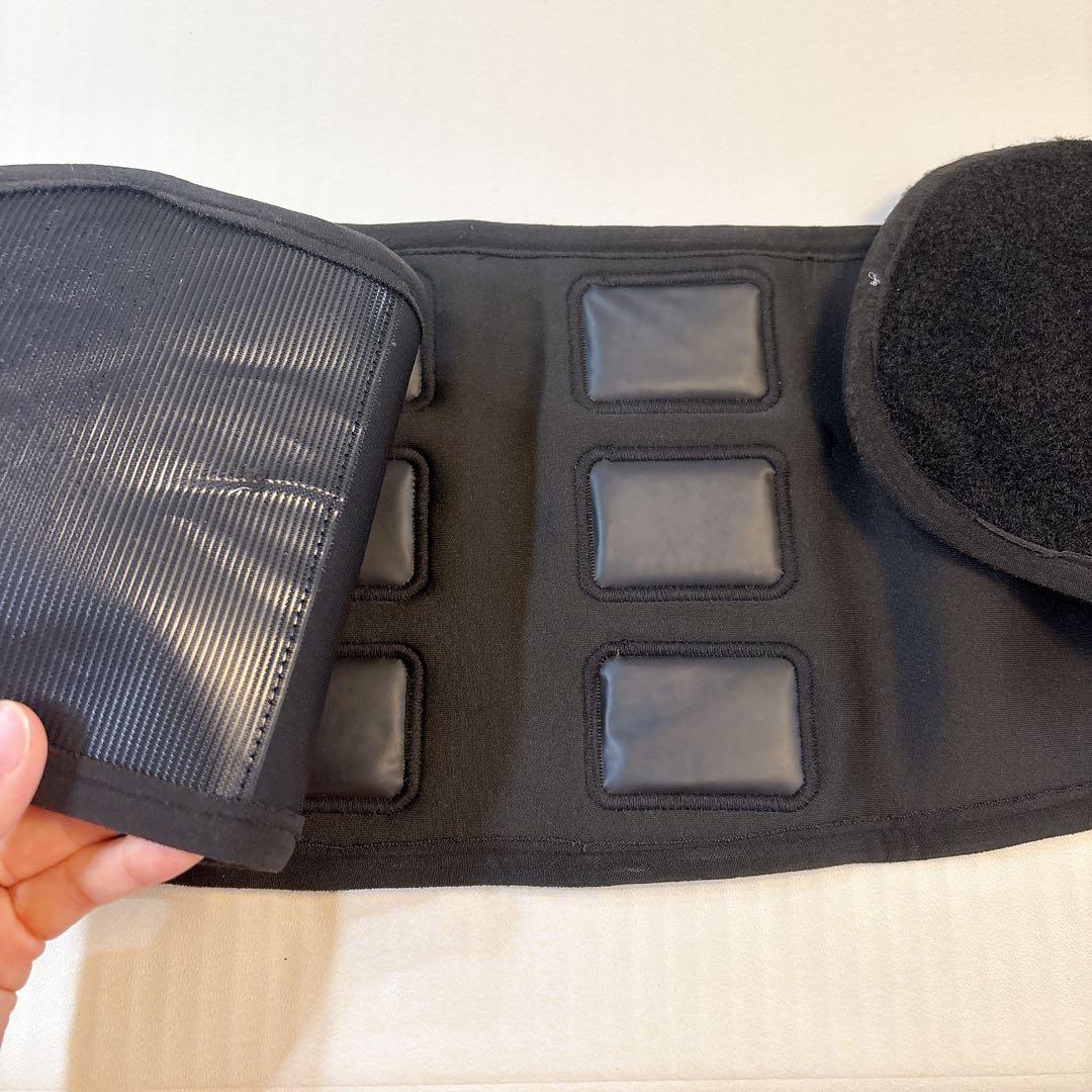 EMS 腹筋 ベルト 筋トレ 男女兼用 腹筋 パッド 簡単 水洗い ブラック