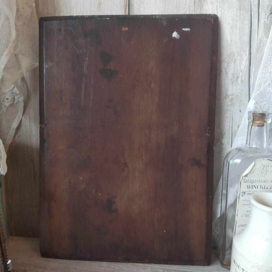 フランス　アンティーク　油絵　ミモザ　スミレ　絵画