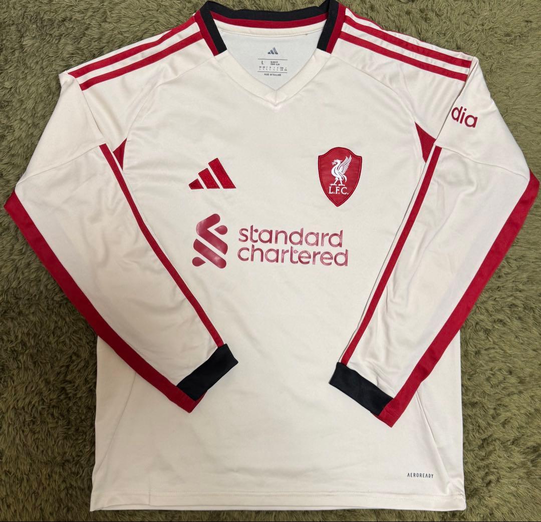 【美品】リバプールFC 長袖シャツ アウェイ liverpool