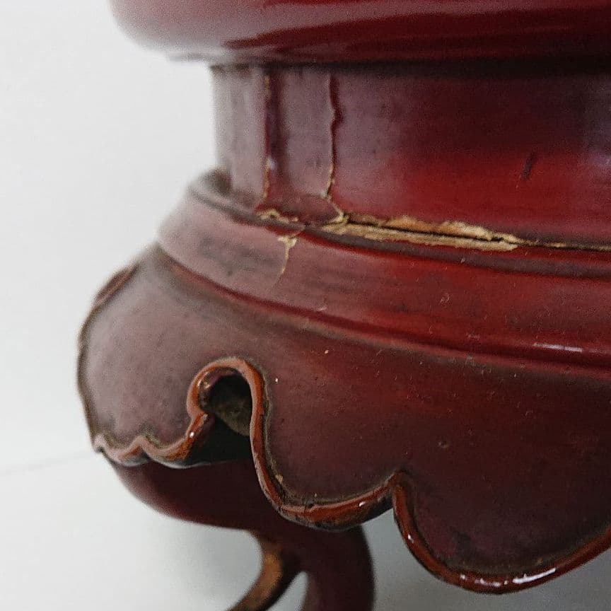 唐物花台 天啓赤絵 中国漆器