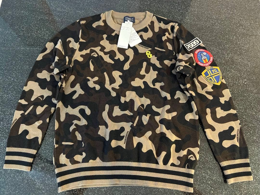 パーリーゲイツ　迷彩ニット　メンズ