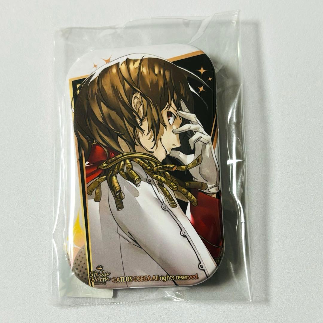 ペルソナ5 ザ・ロイヤル ステラワース スクエア缶バッジ 明智吾郎 クロウ