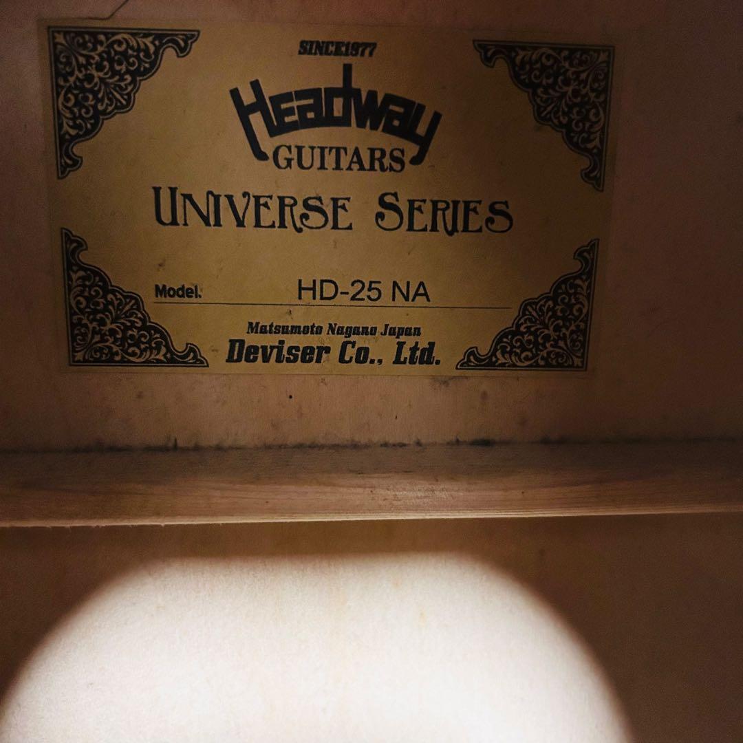 【美品 国産 廃盤】Headway アコースティックギター HD-25 NA