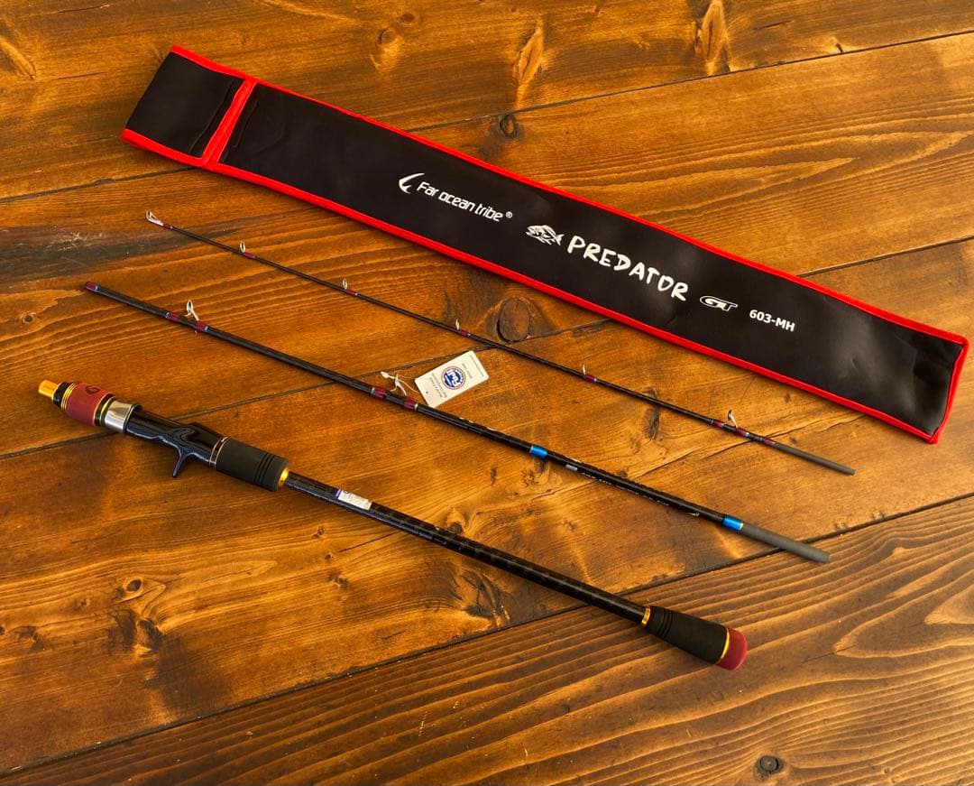 釣り竿セット　ジギングロッド　3ピースパックロッド　Fujiガイド タイラバ