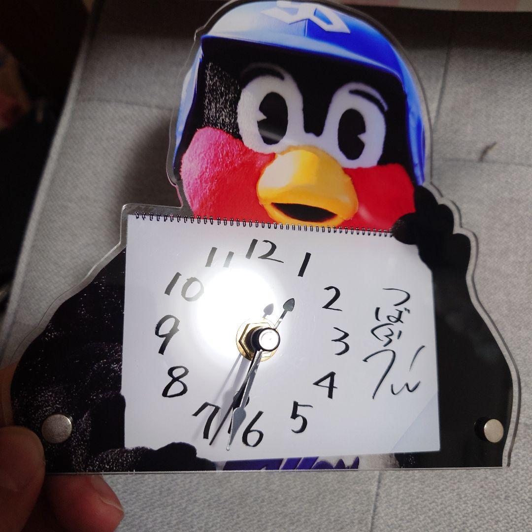 東京ヤクルトスワローズ　つば九郎　アクリルクロック　時計
