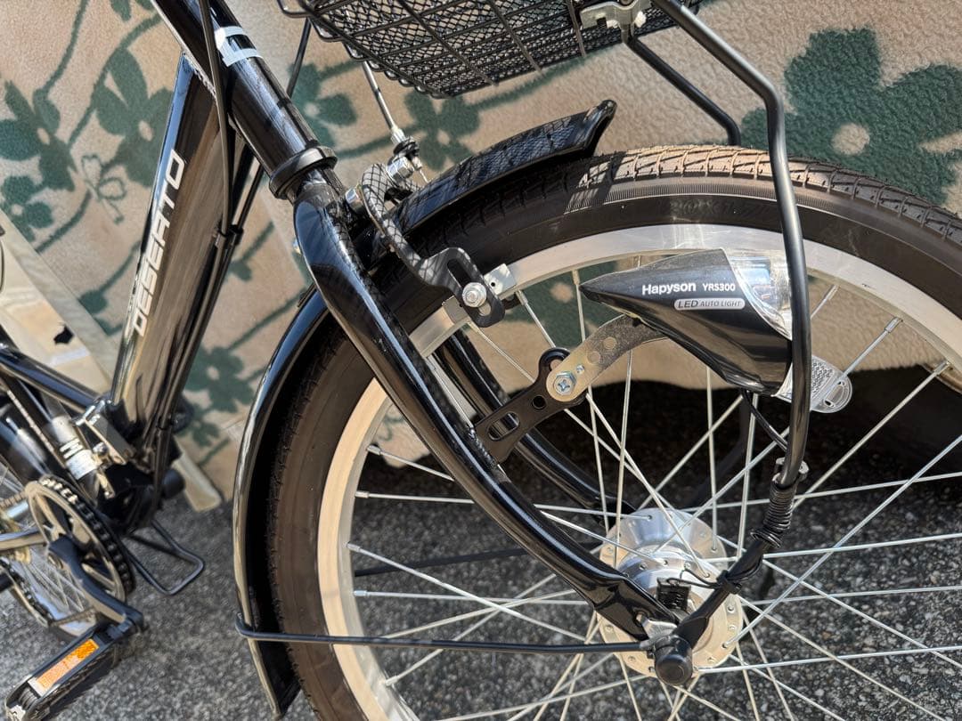 ①使用1回 6段変速 オートライト 折りたたみ 自転車 20インチ 型 折り畳み