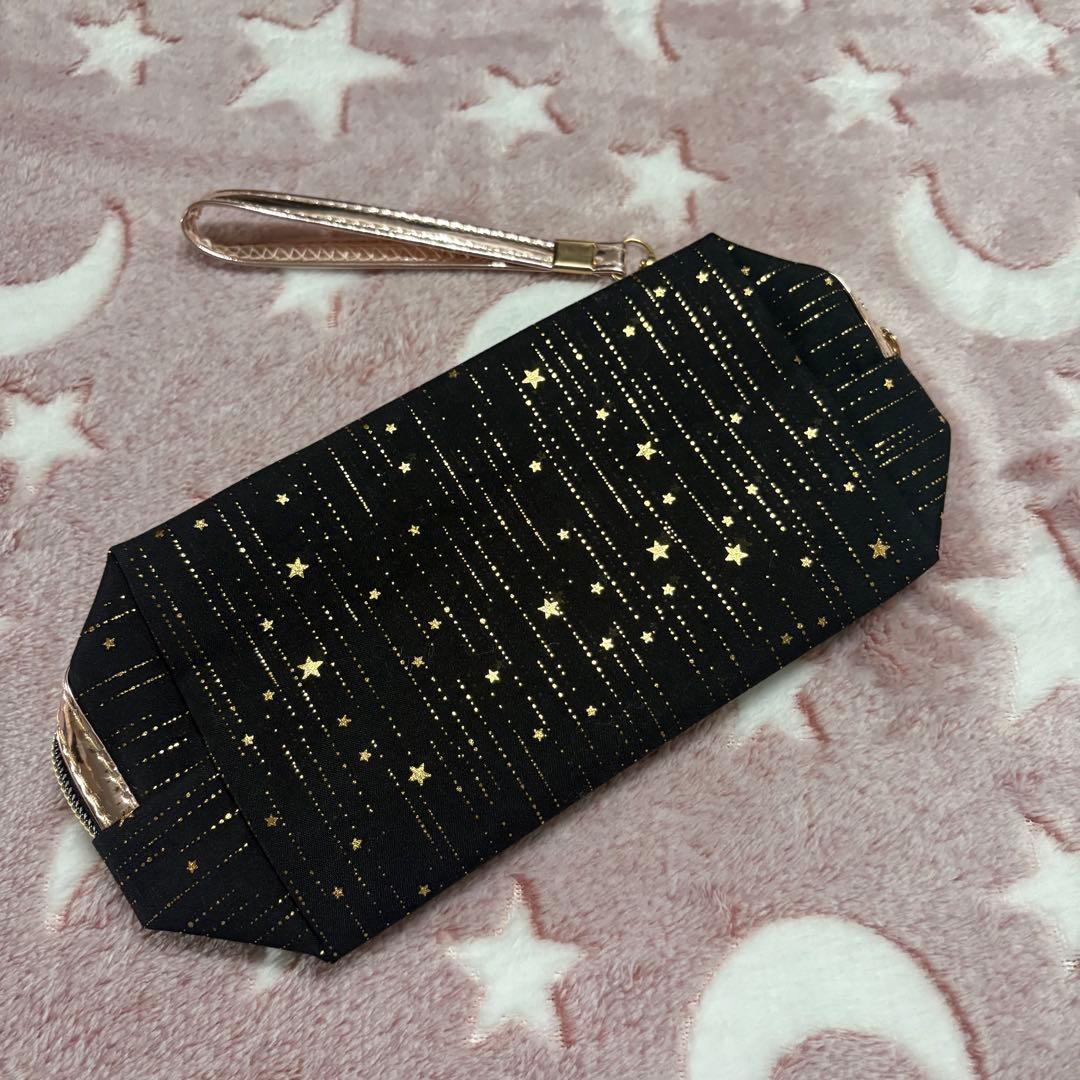 おまとめ中MoonBin 星柄 化粧ポーチ 黒
