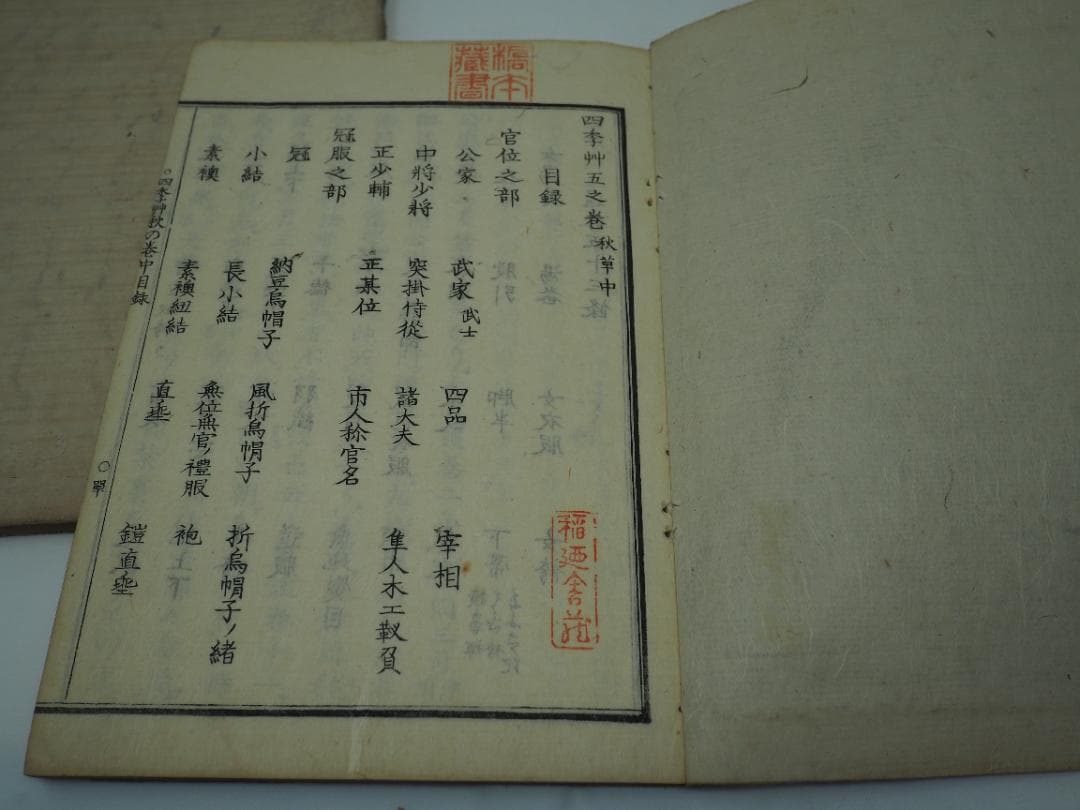 和本　四季艸　四季草　四（秋上）、五（秋中）、六（秋下）の巻セット　有職故実