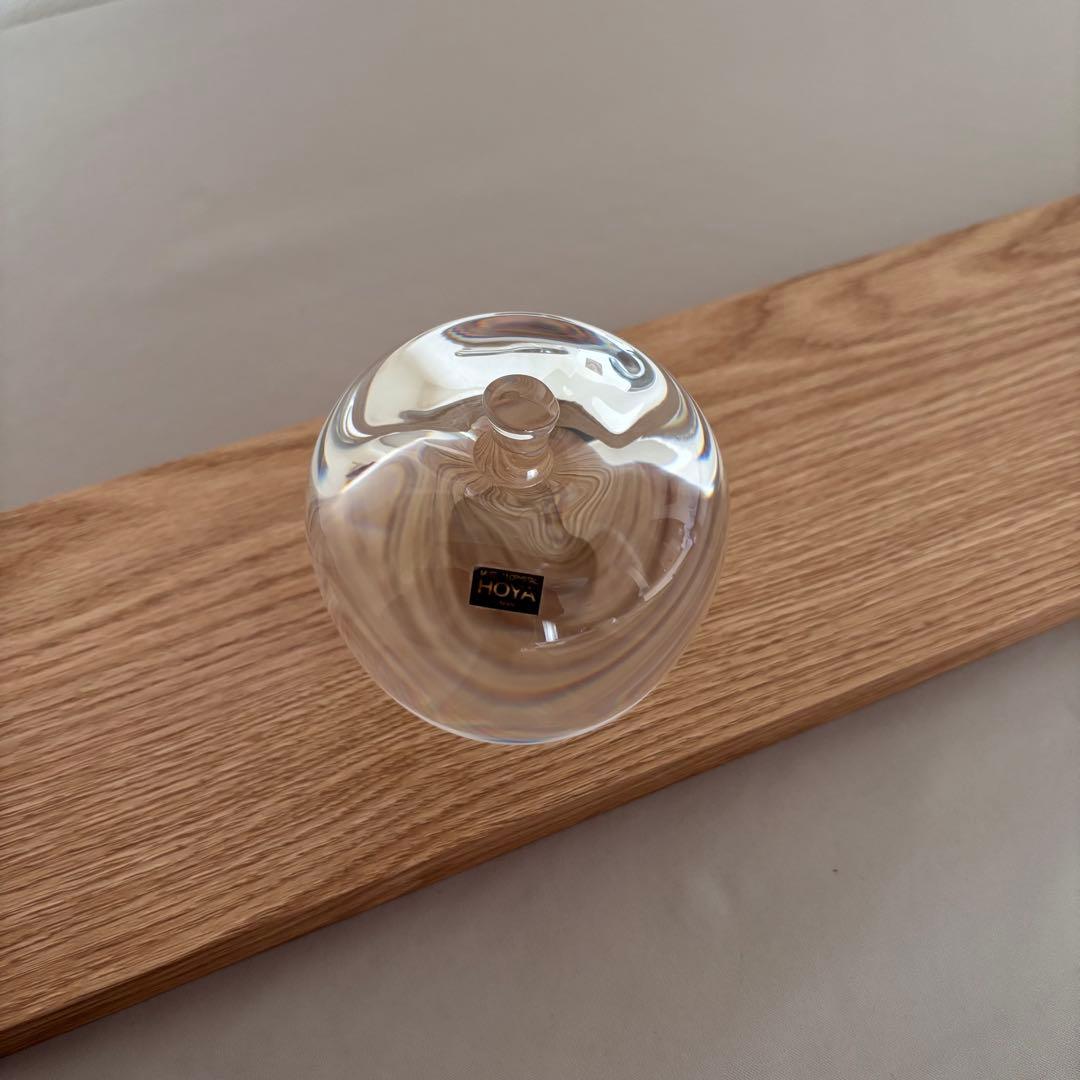 HOYA MUSEUM CRYSTAL りんご クリスタルガラス オブジェ