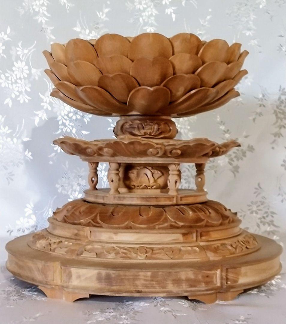 円台座のみ 坐像用#580 ◆白檀 木彫 仏像付属品