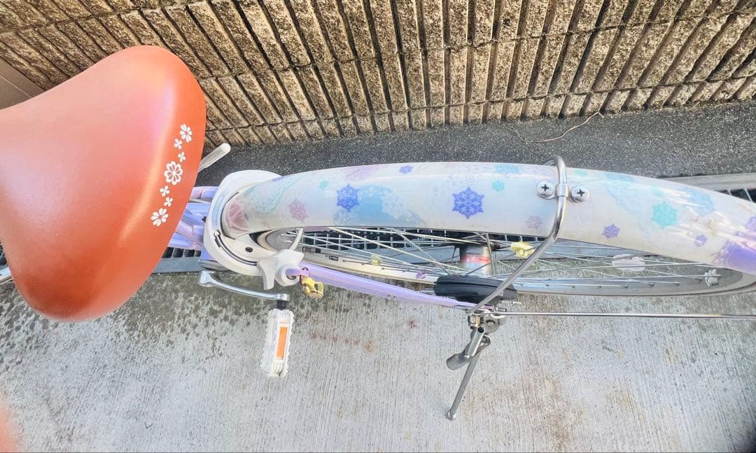 ブリヂストン　リコリーナ　うす紫花柄　自転車　26型