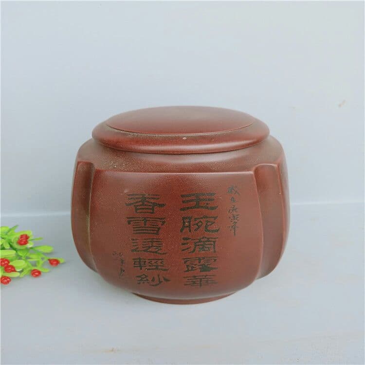 正統宜興紫砂（四大美女）の手作り茶缶