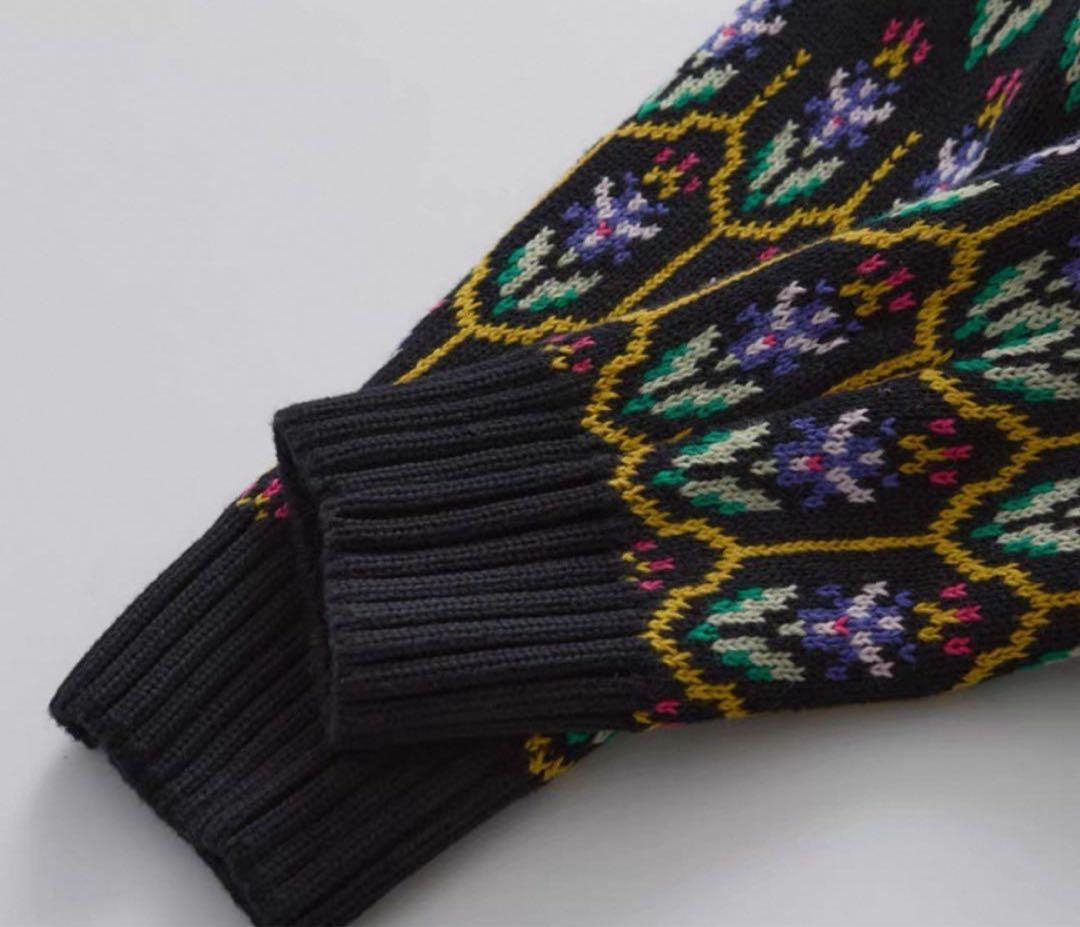 ジヨン GD G-DRAGON ジードラゴン 花柄ジャカードニットカーディガン