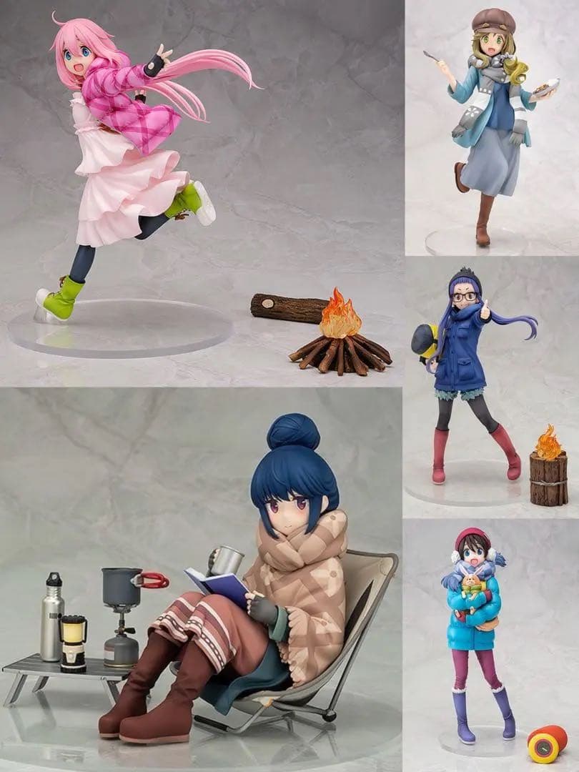 ゆるキャン△ 各務原なでしこ、志摩リン、犬山あおい、大垣千明、斉藤恵那フィギュア