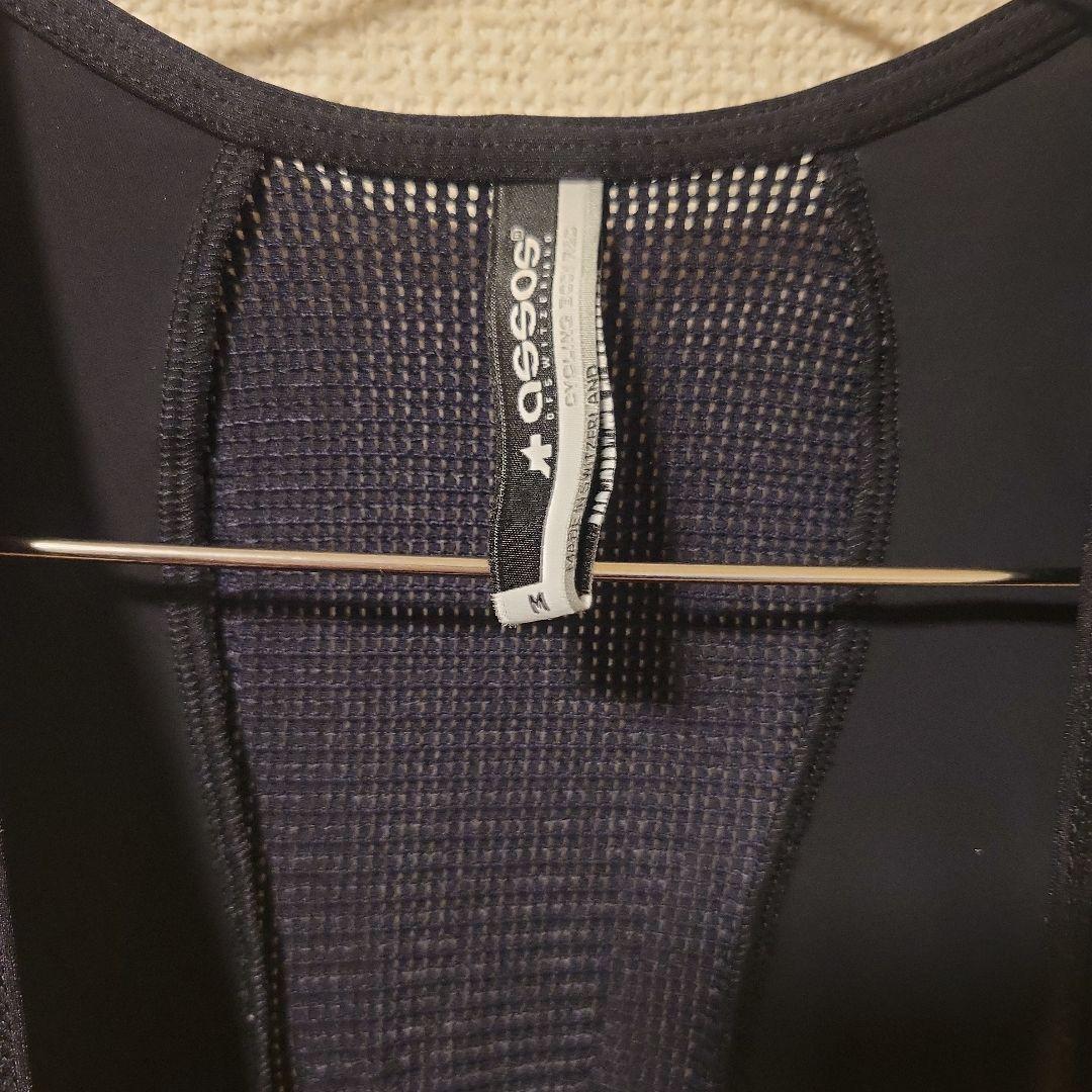 ASSOS ビブタイツ 赤/黒 前面ジッパー　裏起毛