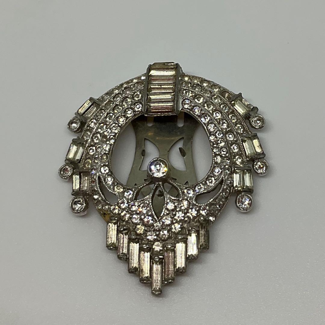 ビンテージ、ドーム型スカーフクリップ