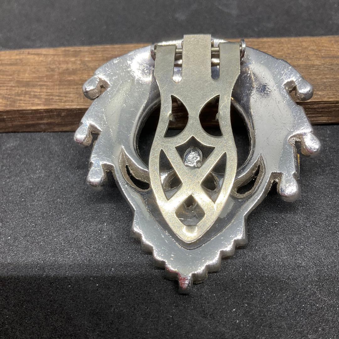 ビンテージ、ドーム型スカーフクリップ