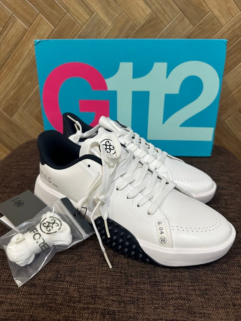 G/FOREメンズシューズG.112　ホワイト×ネイビー　26㎝