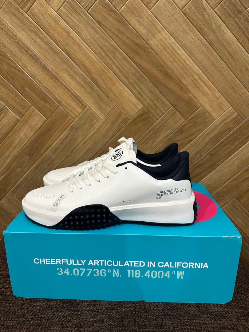 G/FOREメンズシューズG.112　ホワイト×ネイビー　26㎝