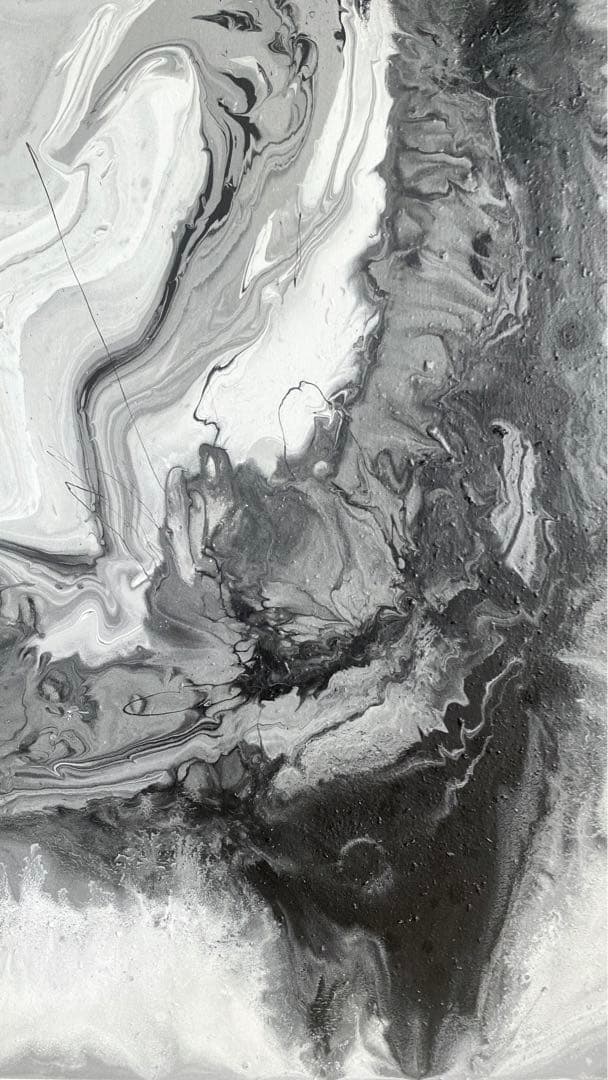 【フロイドアート ポーリングアート 絵】インテリア アクリル 美術 グレー白黒