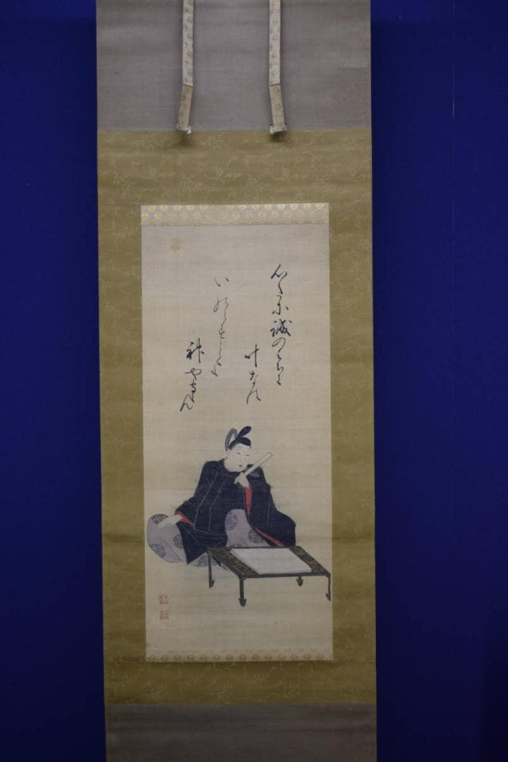 模写/土佐光起/天神図/藤原道真/布袋屋掛軸HG-357