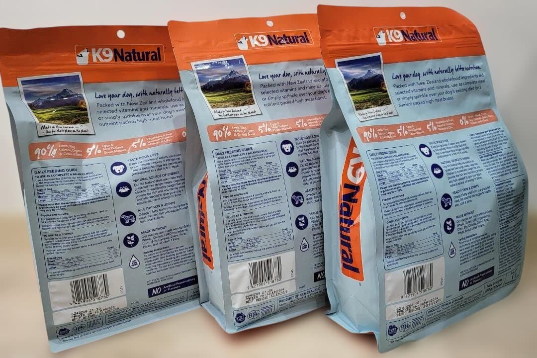 Ｋ９ナチュラル　フィースト　ラムキングサーモン　５００g ３袋