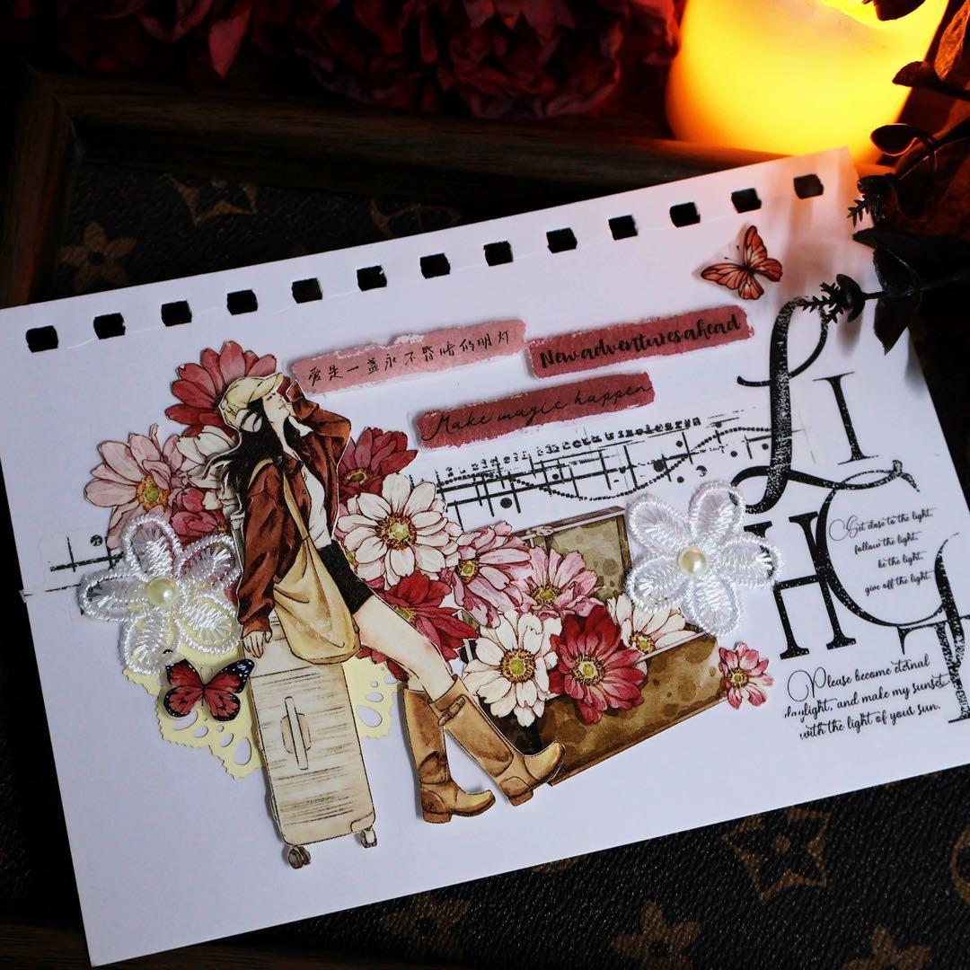 繁花文创《暖菊》海外マスキングテープ　マステ 【2660】