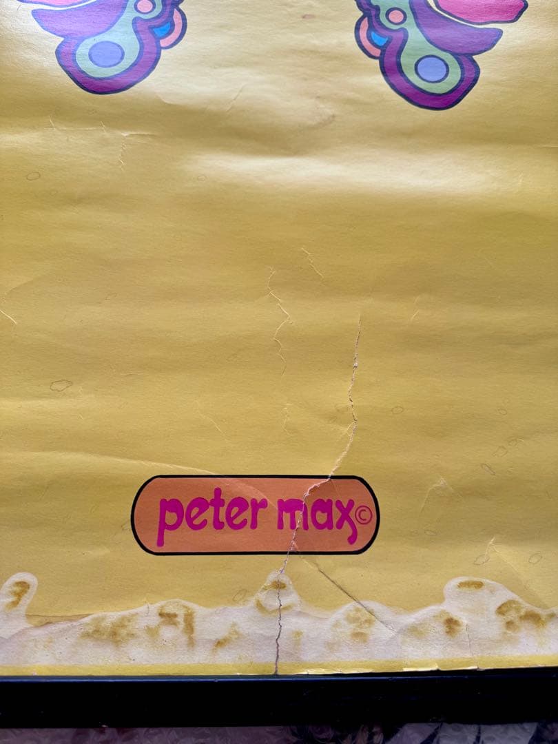 Peter Max 蝶のイラスト アート　ポスター　オリジナル