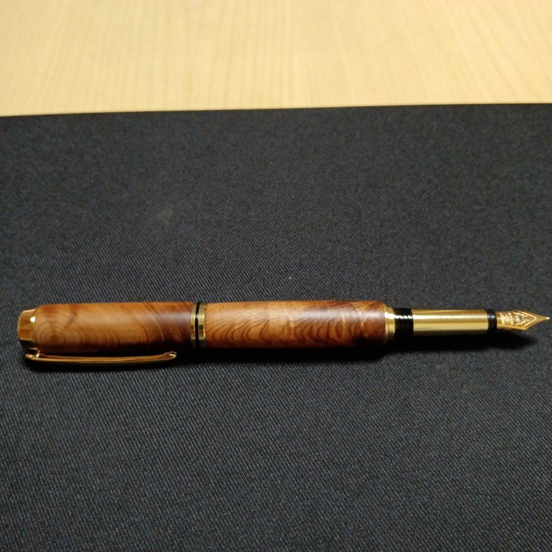 銘木屋久杉　光明、油木　万年筆