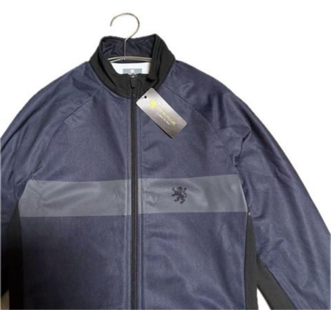 ■新品■　カペルミュール　M　サイクルジャケット　ボーダーデニムプリント　裏起毛