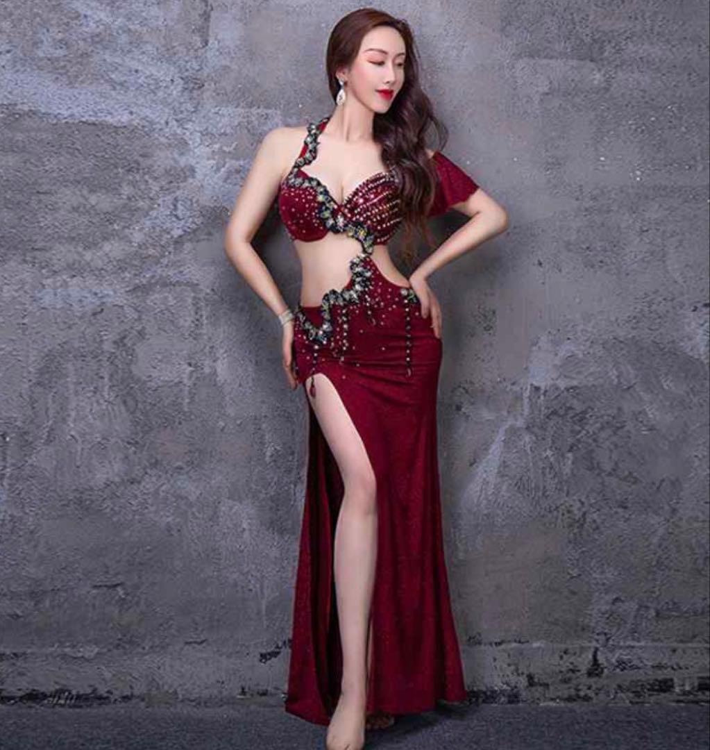 新品未使用！バーガンディ ベリーダンス衣装　M