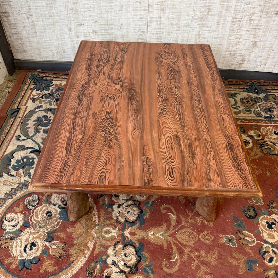 昭和レトロ 木製 折り畳み座卓 センターテーブル ローテーブル 大型テーブル