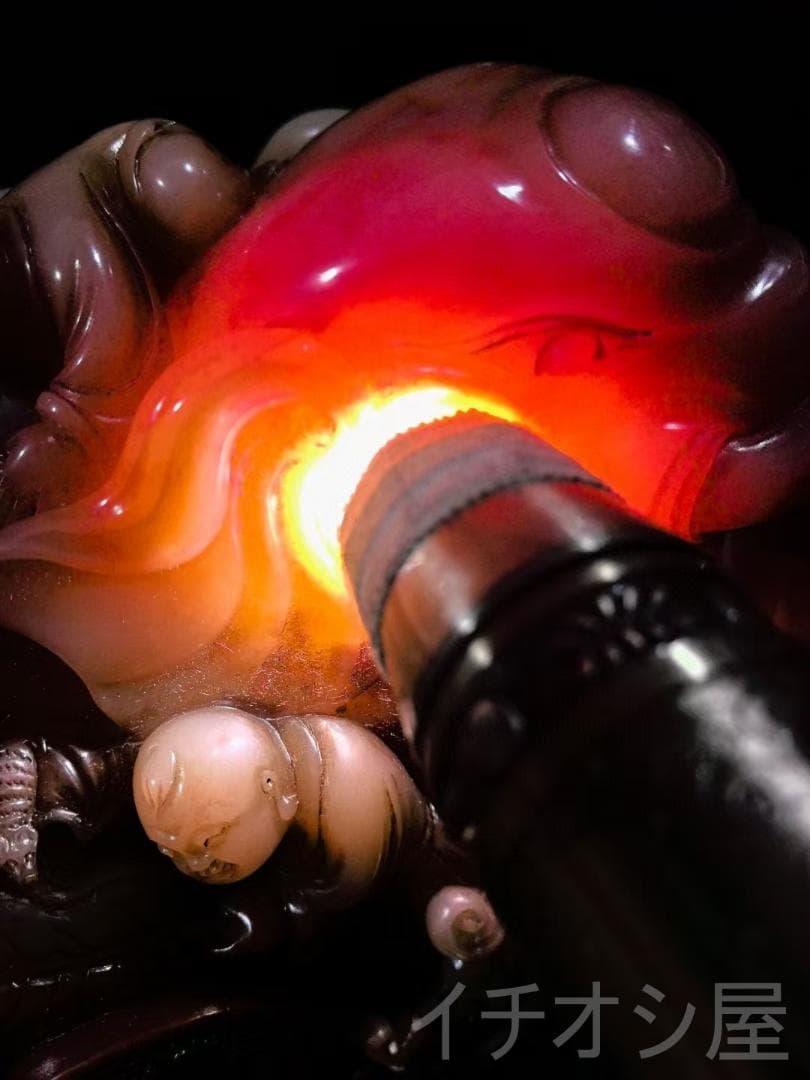 【鴻運当頭・童子送宝】印章・寿山石の置物・钝丁作款｜文房具｜印材｜細密彫｜案頭