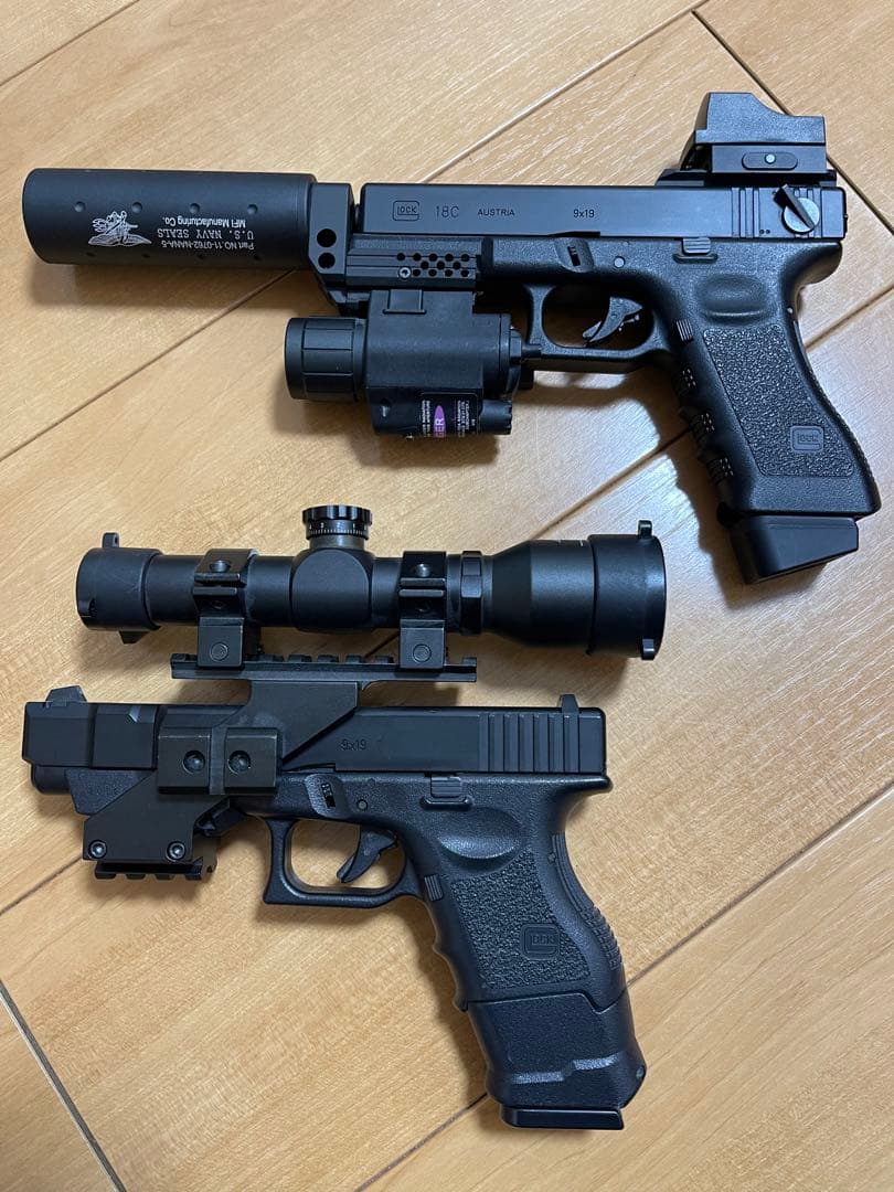 natukage2501専用 スコープ サプレッサー付き　2丁セット商品