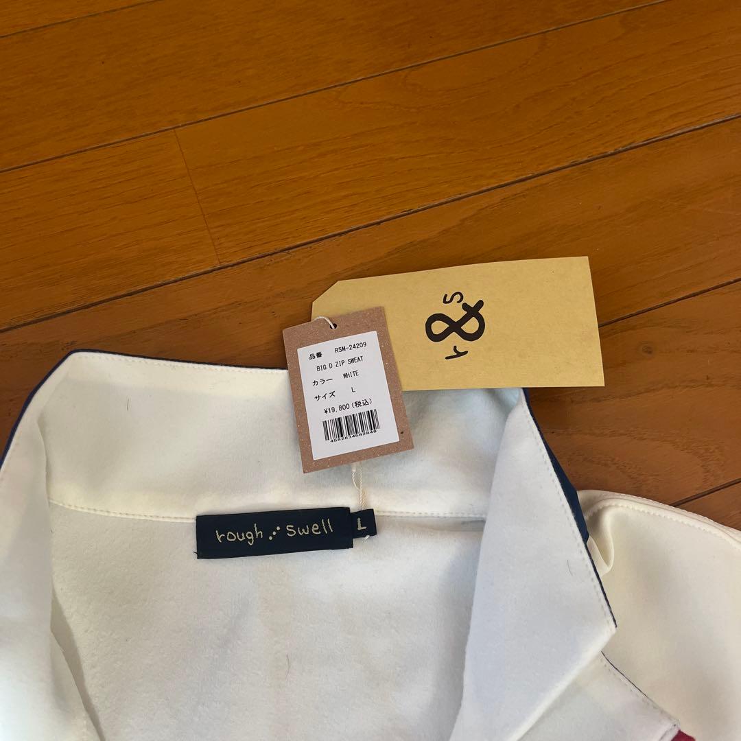 rough&swell DUCKBILLS ジップアップシャツ ホワイト　L