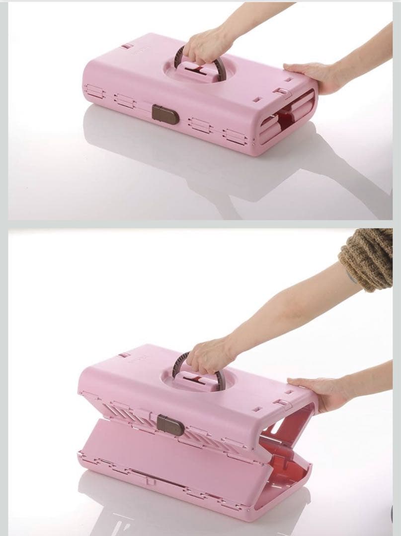 【新品未使用】リッチェル キャンピングキャリー 折りたたみ ダークブラウン L