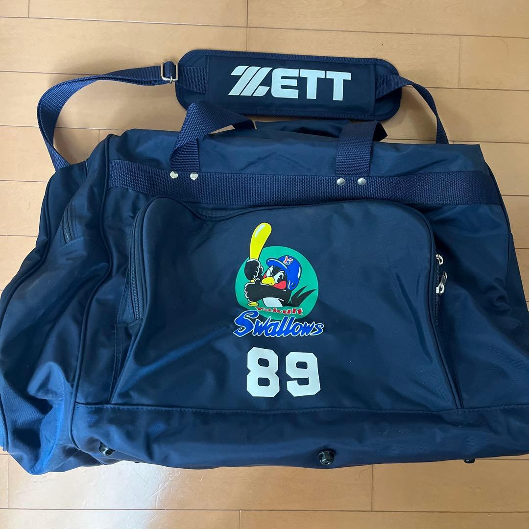 貴重 レア プロ野球ヤクルトスワローズ 遠征用バッグボストン支給品つば九郎グッズ