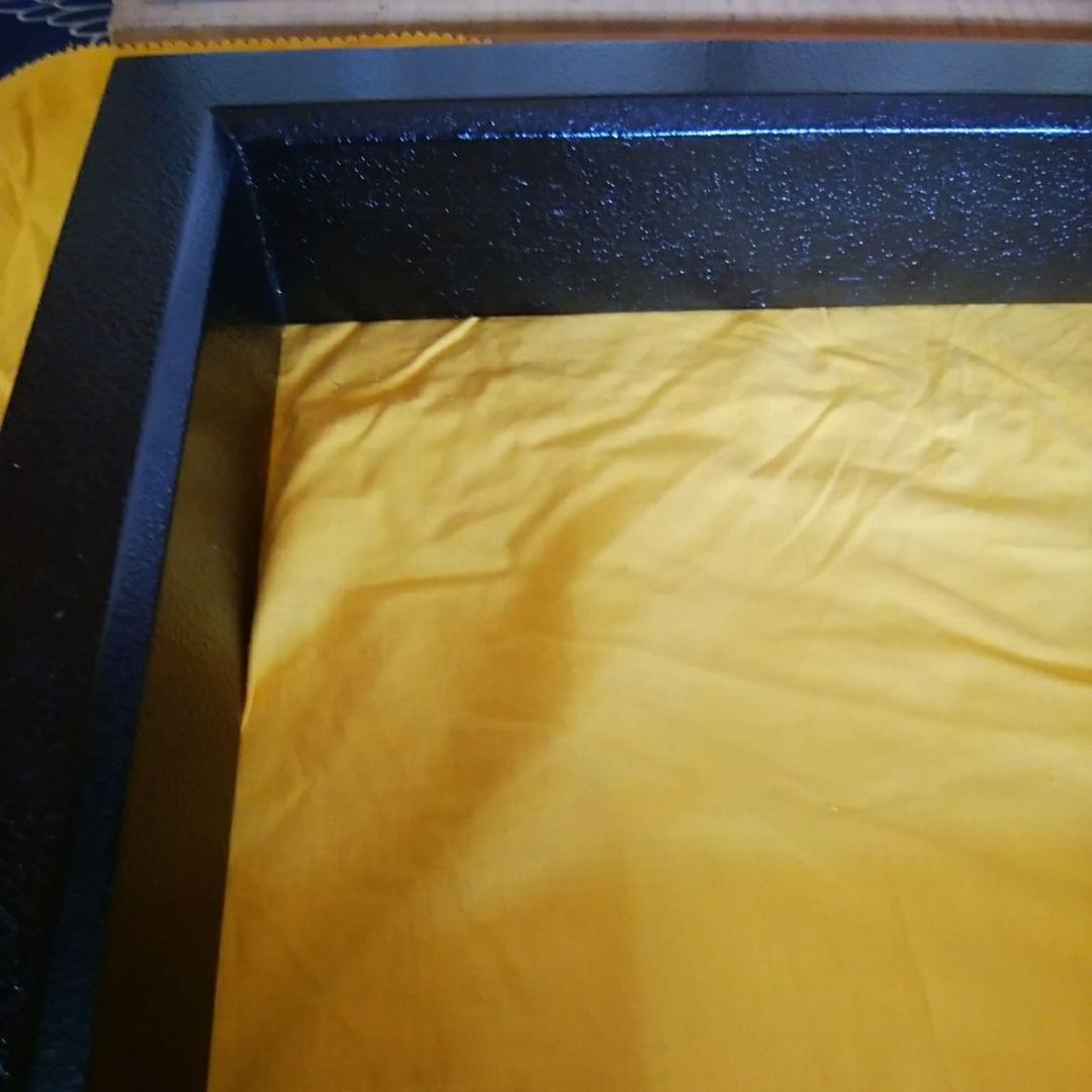 輪島塗　炉縁　光栄堂作　目代宗芳作　 黒いじ塗　共箱　木製真塗  共箱　 未使用