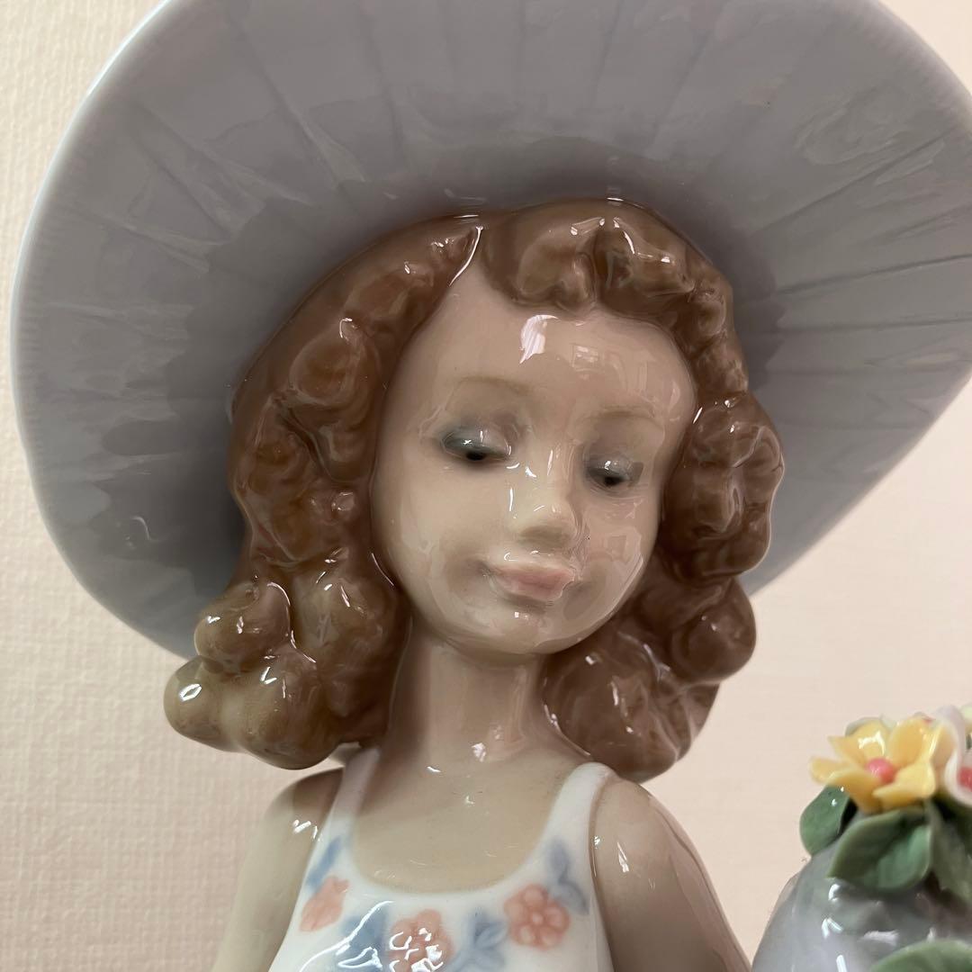 【1/10限定】LLADRO リヤドロ 07676 花籠を持つ少女 箱付