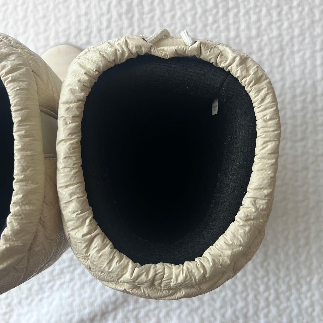 モンクレール スノーブーツ ナイロン ロングブーツ 40 ホワイト