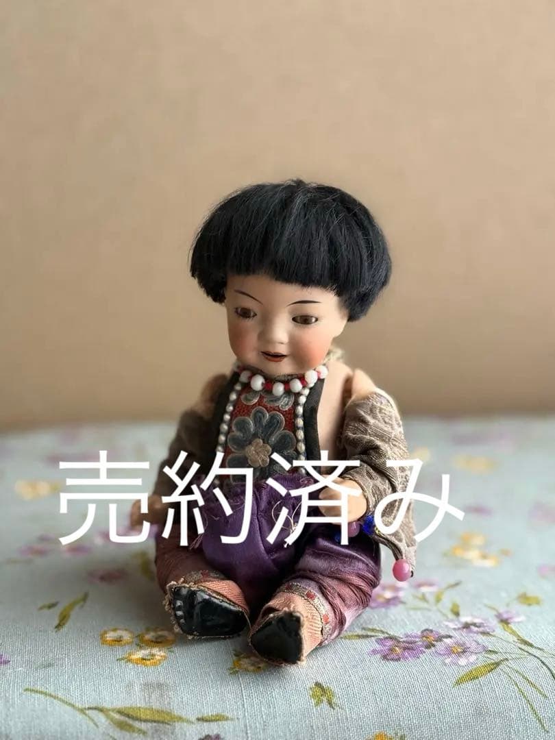 おそらく日本製のオールビスクドール　アンティーク